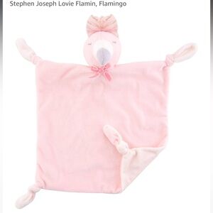 Stephen Joseph light pink flamingo lovey security blanket